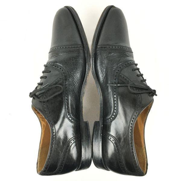 Made In Spain Vintage Mezlan Cap Toe Business Shoes Black Size 9.5M 27.027.5(USED)