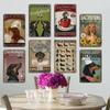 Pôster Vintage Cachorros Fofos de Estimação Placas de Metal de Estanho Dachshund Bulldog Placa de Metal Para Jardim Cafeteria Cozinha Decoração de Arte de Parede para Casa
