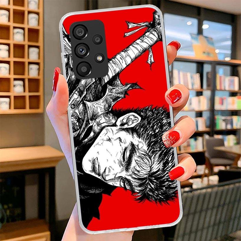 G-Guts B-Berserks Anime Phone Case For Samsung Galaxy A12 A22 A32 A52 A72 A02S Phone Case Note 20 Ultra 10 S10 Plus A51 A71 A50S