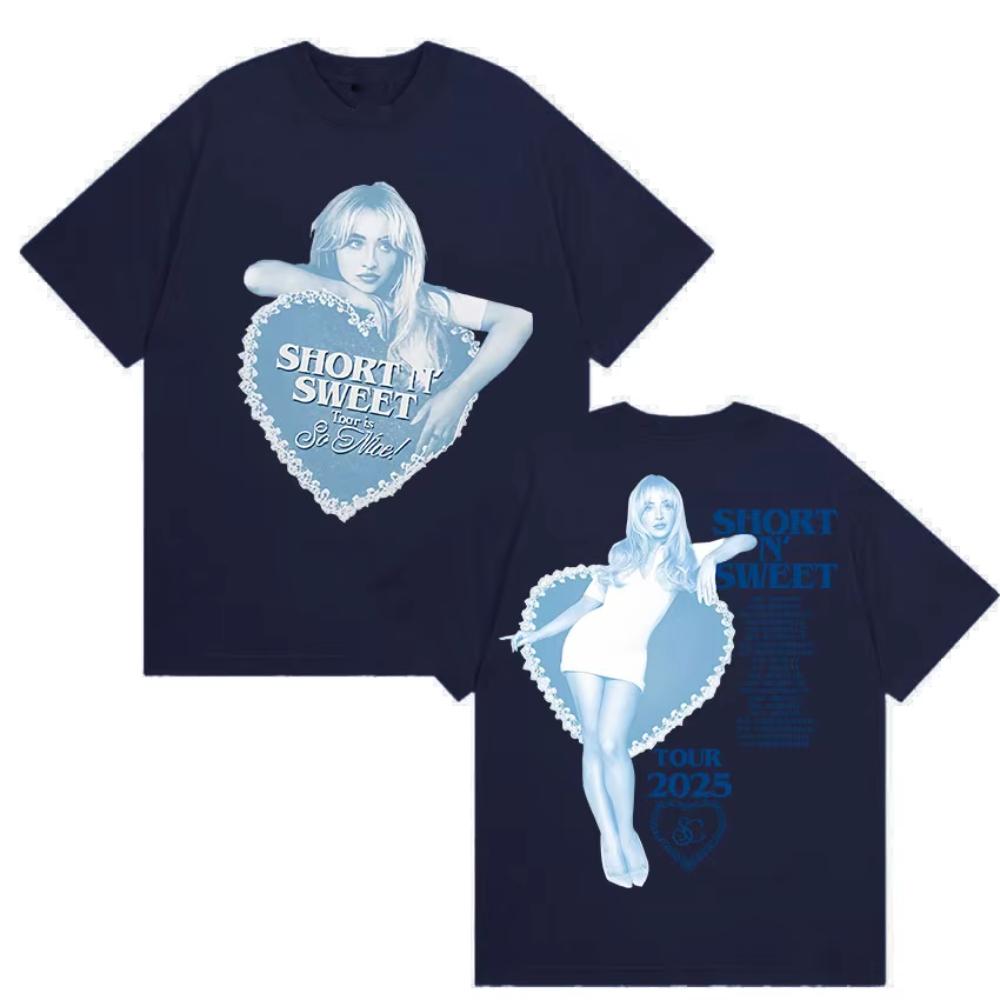 Sabrina Carpenter Tour 2025 Print TShirt Short N Sweet Aesthetic Clothing Mens Womens Tshirts Summer Cotton Tops T Shirts