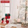 1PC Nuan Series Christmas Style Sheer Curtains Christmas Tree Pattern Printed Tulle for Kitchen Bedroom and Living Room Home Decor