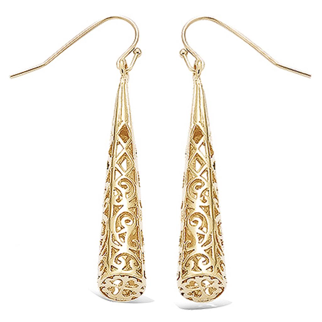 Les Trésors De Lily [E9234] - Gold Plated 'Alexandrie' Earrings - 8x40 Mm