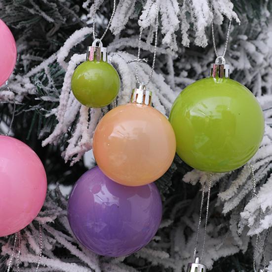 Christmas Ball Ornaments Colored Xmas Tree Hanging Balls Shatterproof Plastic Baubles for Holiday Party Decoration