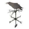 Weathervane Crow Ornament Wind Vane Weathercock Iron Metal Weather Vane for Outdoor Garden Farmhouse