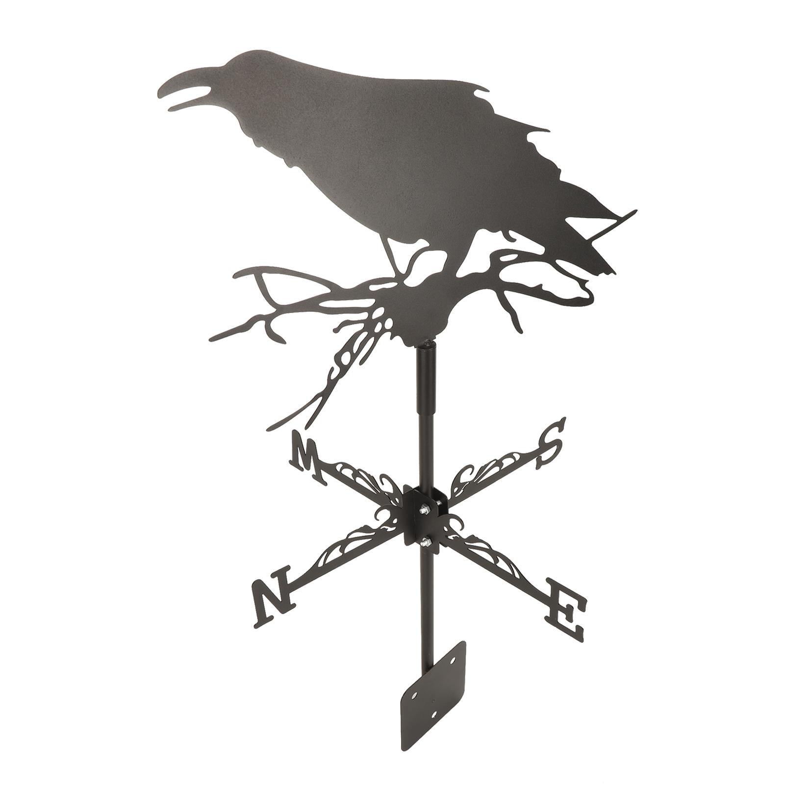 Crow Ornament Weather Vane, Iron Weather Vane, Elegant and   Weather Vane Metal Weather Vane for Outdoor Garden Farmhouse Decoration