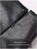 Women's 2025 High-Waisted Black PU Leather A-Line Bootcut Shorts - Slimming and Stylish for Spring, Autumn, and Winter.