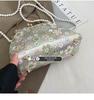 2026 Embroidered Clasp Shell Bag: Niche Design Evening Chain Shoulder & Crossbody Bag for Women