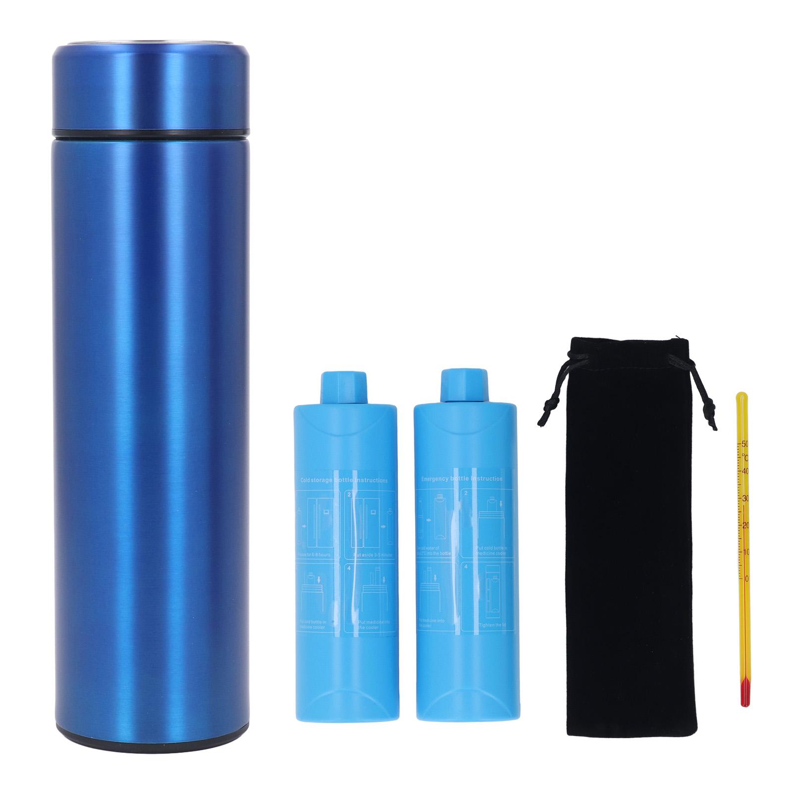 

Чехол-кулер для ручек для путешествий из нержавеющей стали с длительным охлаждением, изолированная бутылка для охлаждения для синий