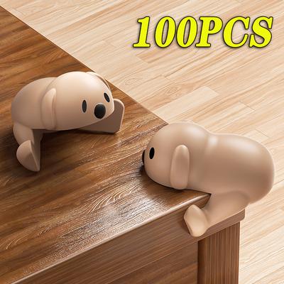 100pcs Baby Silicone Corner Protector Anti Crash Corner Protector Corner Protectors Puppy Desktop Bump Corner Protector