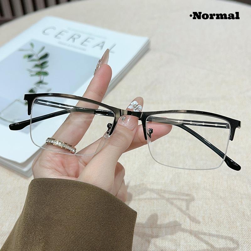 

Neutral Retro Square Half Frame Photochromic Myopia Glasses HD Anti-blue Light Glasses Men Women Latest Business Myopia Glasses 0