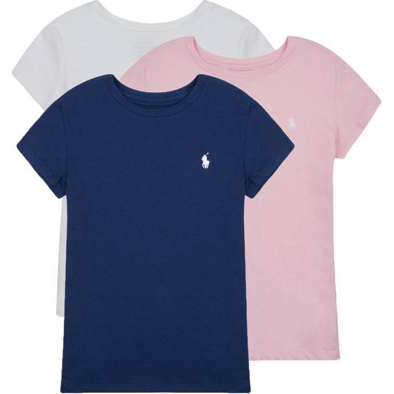 

Polo Ralph Lauren Kids Однотонная футболка с коротким рукавом и круглым вырезом, набор из 3 штук, детские топы 313902553-004 XL