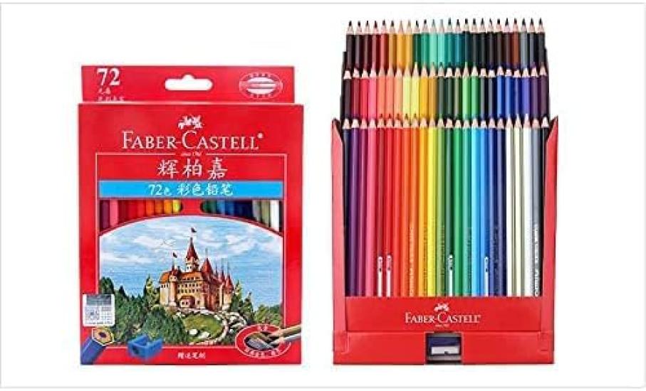 Kredki Kolorowe Seria Zamek Prezent na Wejście Faber-Castell 72 Kolory Na Bazie Oleju (115772) [Kod Produktu] Projekt, Rysunek, Bazgroły, Dorośli, Dzieci,