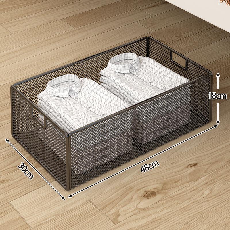 Flat Large Underbed Storage Box with Wheels - Drawer-Type Organizer for Clothes