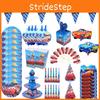 Cars Theme Mcqueen Birthday Party Supplies Decor Kids Baby Shower Banner Plates