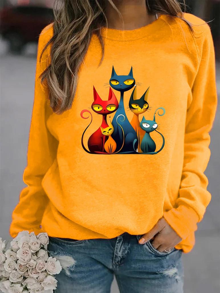 Cozy Winter Pullover with Round Neck and Long Sleeves, Showcasing a Mix of Popular Patterns for Women