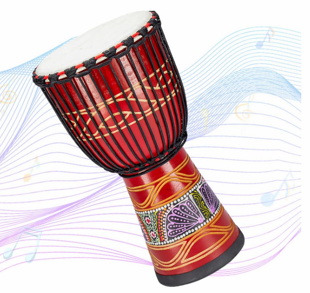 Anfang Djembe, Musical Instrument, Drum, Folk Instrument, Percussion, Random Color, 3 Sizes (20cm-40cm, Height 30cm)
