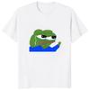 Funny Cartoon Pepe Weirdcore Frog Unisex Short Sleeve Harajuku Tshirt Casual Black T Shirt St