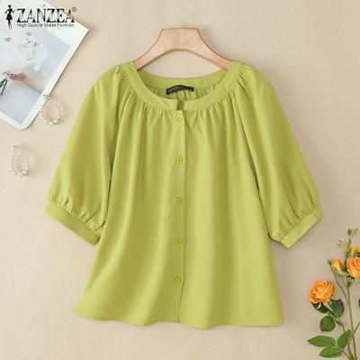 Blusa Casual da Donna Girocollo Manica Corta Estiva Larga