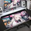 Sweet Pink Anime Girl Mouse Pad Cute Manga Mousepad Big Desk Mat Thick Rubber Base Smooth Cloth Durable Computer Mouse Mat Xxl