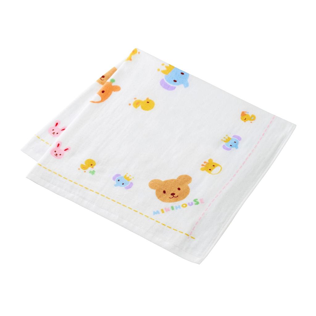 MIKI HOUSE Gauze Bath Made In Perfect for Baby Baby Baby Baby Baby Shower White Towel, 100% Cotton, Japan, 90x90cm, Shower, Boy, Girl, Clothes, Gift,