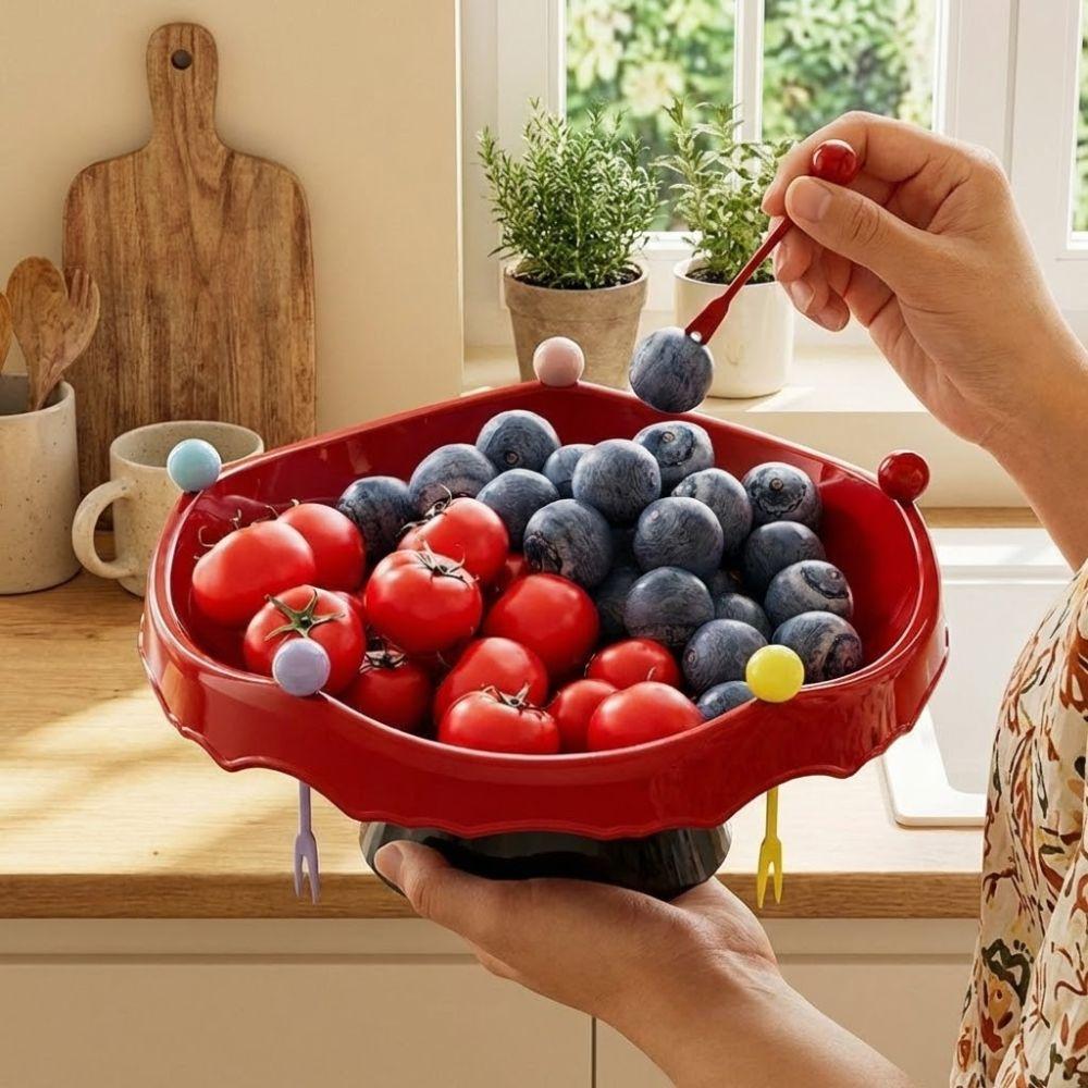 360° drehbare Obst-Wasserfilterschale Hohe Obstschale für den Hausgebrauch