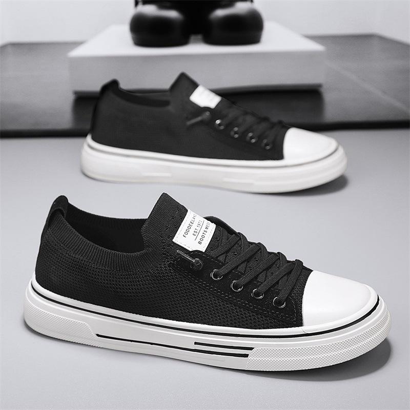 

Fashion Fashion Temperament Men Shoes 2025spring New Round Toe Flat Canvas Shoes Simple Versatile Men s Sneakers Anti Slip Man Mesh Shoe 44 чёрный