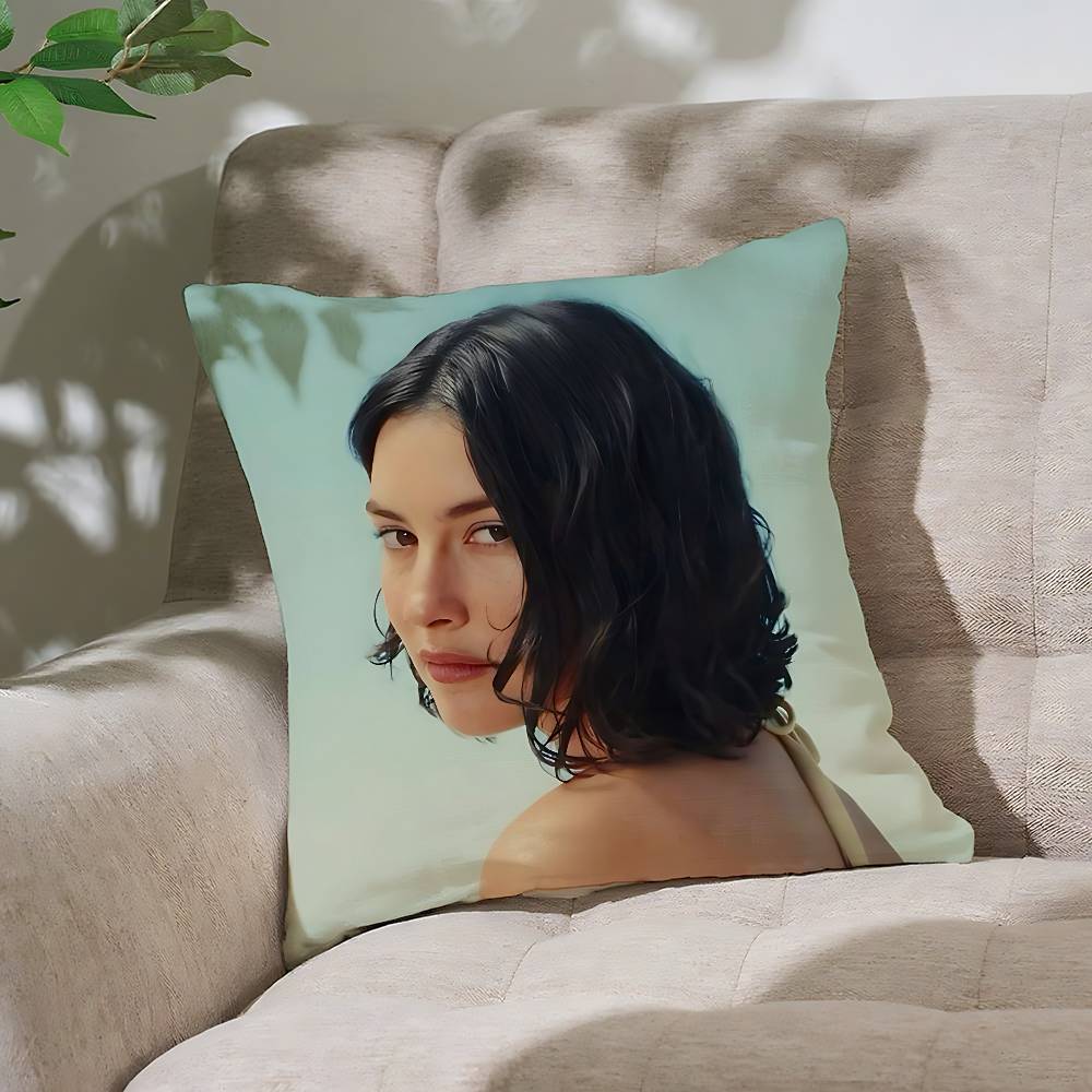 Music Star Singer G-Gracie A-Abrams Pillow Cover Nordic Vintage Style Cushion Covers Home Living Room Sofa Couch Seat Decor