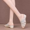  women fashion plus size peep toe high quality wedge heel sandal shoes lady elegant beige shoes sapatos femininas ab776