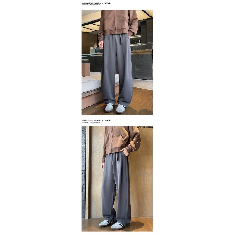 Men S Loose Straight Twill Casual Long Pants Plus Size Spring Autumn Trousers