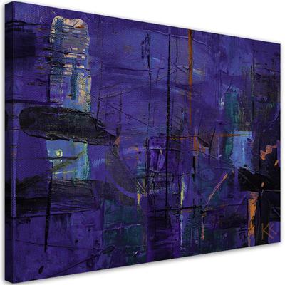Canvas Print Violet Abstract Hand Painted