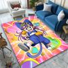 Purple Blue Cartoon Girl Print Area Rug, Multi-functional Office Chair Sofa Carpet, Easy Clean Carpet for Home and Living Spaces