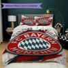 Biancheria da letto personalizzata FC Bayern Monaco, Set piumone Copripiumone Federa Regalo di Compleanno per la Casa(1 * copripiumino + 2 * federa, senza nucleo)_xia