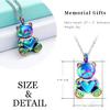 Shajwo Teddy Bear Cremation Urn Nekclaces Ashes Jewelry for Men Women Heart Memorial Urn Keepsake Locket Pendant Ash Holder
