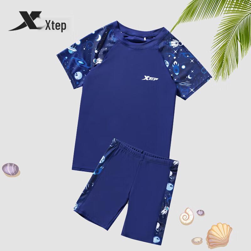 XTEP Kids  Short Sleeve Rash Guard Swimsuit 8