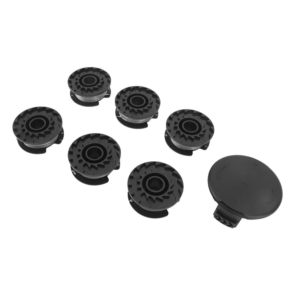 Trimmer Spool Line Nylon Line String Trimmer Replacement Mower Accessories Include 6 Spools 1 Cap for F016800569