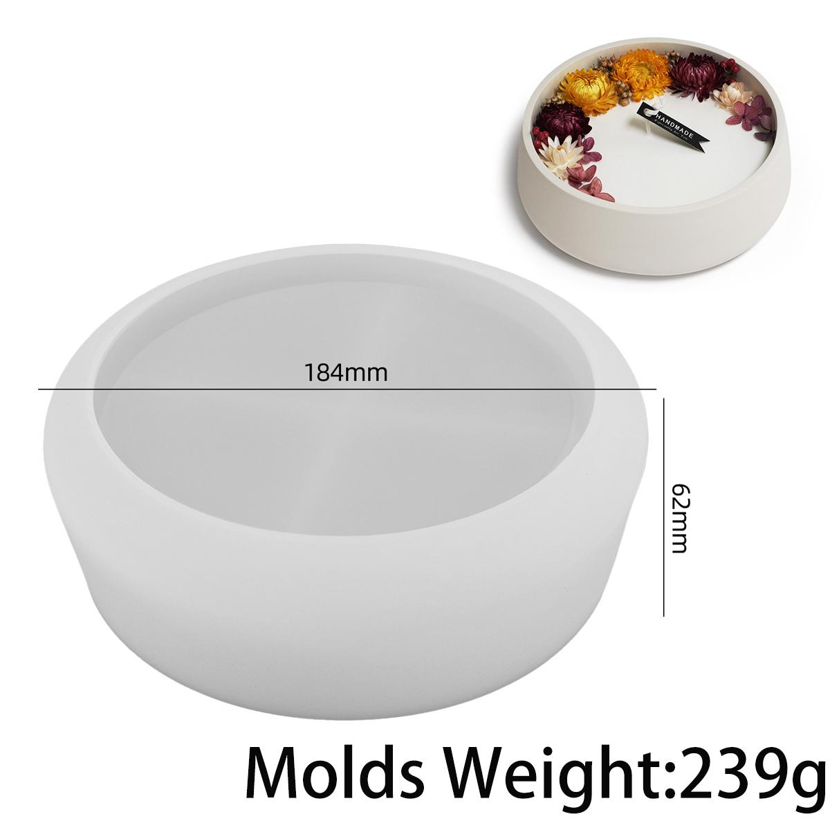 

Новая круглая большая банка для свечей, силиконовые формы, цементная форма для цветочного горшка, бетонная коробка для хранения воска, форма для подноса свечей, домашний декор, поделки