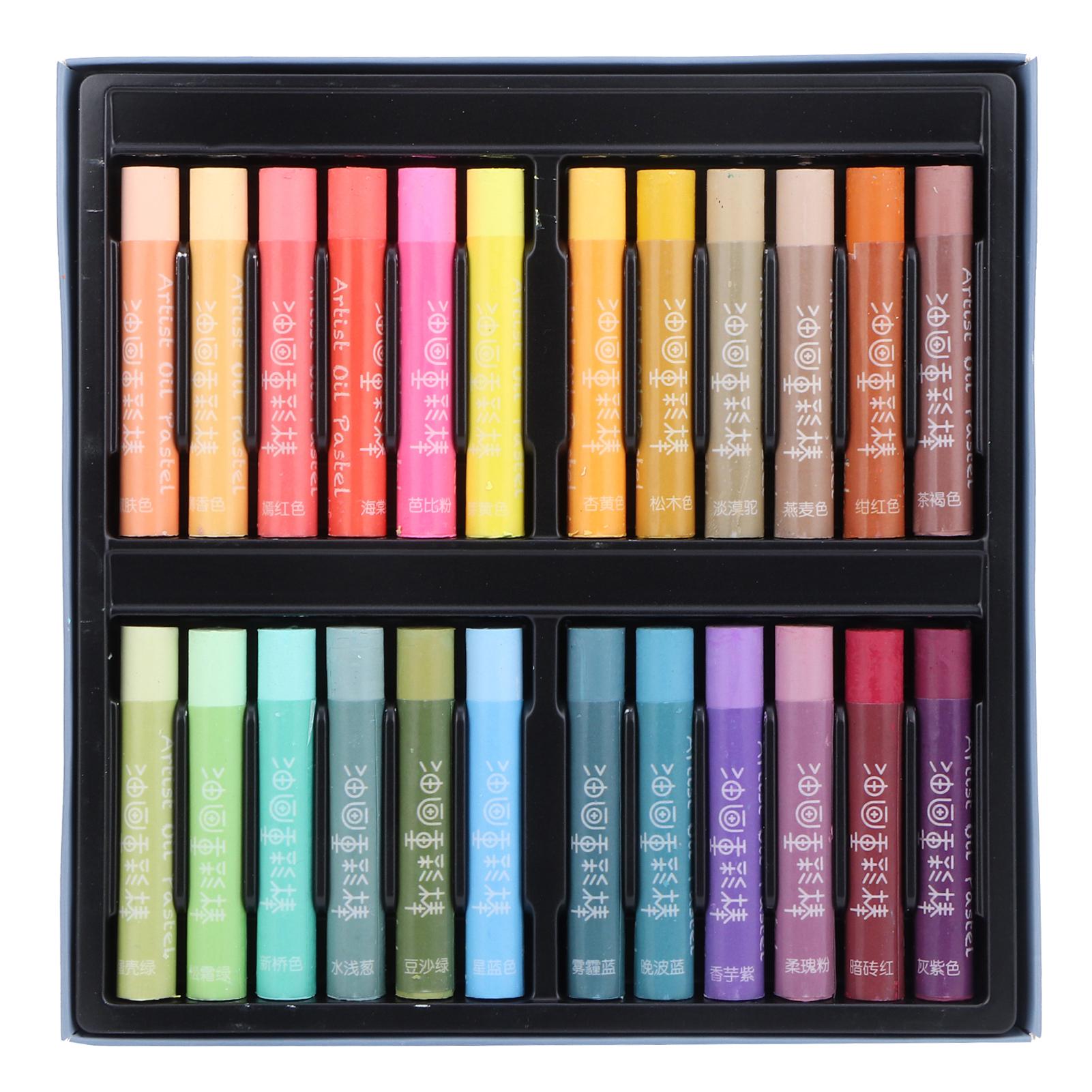 

24pcs Oil Pastels Soft Wax Crayon Stick NonToxic Morandi Painting Pen Set Art Supplies