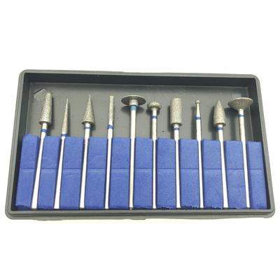 10 stücke Dental Diamant Punkt Polierer 2,35mm Schaft Dreh Bohrer Bohrer Schleifer Schleif Bits Set Schmuck Labor Ausrüstung