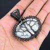 Tree Of Life Dendrite Opal Gemstone Handmade Copper Wire Wrap Pendant Jewelry For Sister