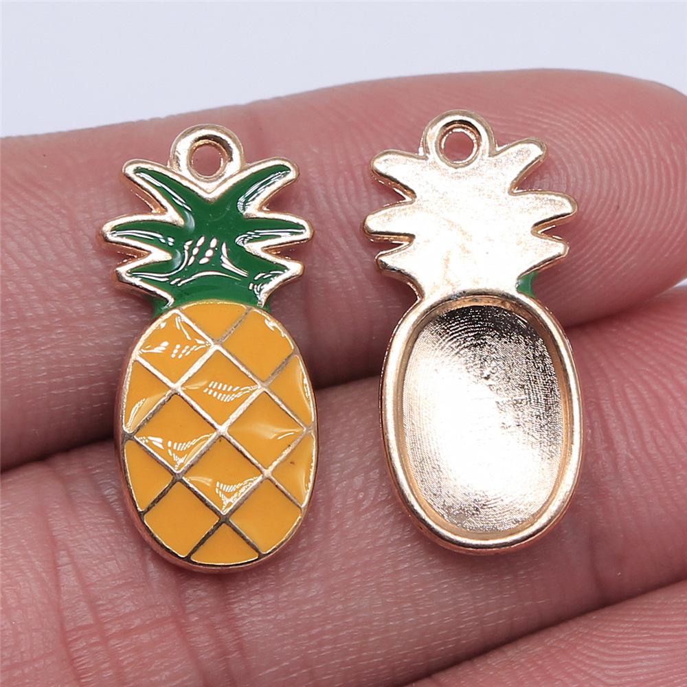 10pcs Tibetan Bronze Silver Color Pendants Antique Jewelry Making DIY Handmade Craft Pineapple Charms For Jewelry Making