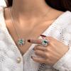 Gica Gema Emerald Necklaces With High Carbon Diamond 925 Sterling Silver 5*7mm Pendant Unique Design Romantic Fine Jewelry Wedding Party Gifts