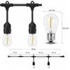 Garden Light Garland 10m with Bulbs, Outdoor Chain of Garden Lights