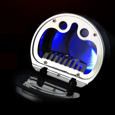 Vassoio per auto, Vassoio portatile senza fumo con coperchio, Luce LED blu per la maggior parte dei portabicchieri per auto