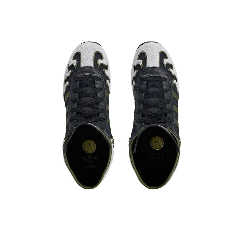 Brain Dead x Adidas Japan High Black Olive Unisex Sneakers Core-Black Crystal-White Gold-Metallic JQ6790