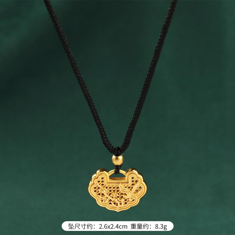 

Древнее золотое ожерелье с пряжкой безопасности в виде тыквы, ретро кулон со средним золотым покрытием, аксессуары для цепочки свитера, женская дизайнерская шейная цепочка.