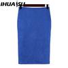 IHUASU Women's Fashion Casual Solid Color Print Summer Spring Skirt