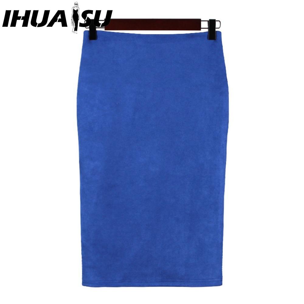 IHUASU Women's Fashion Casual Solid Color Print Summer Spring Skirt