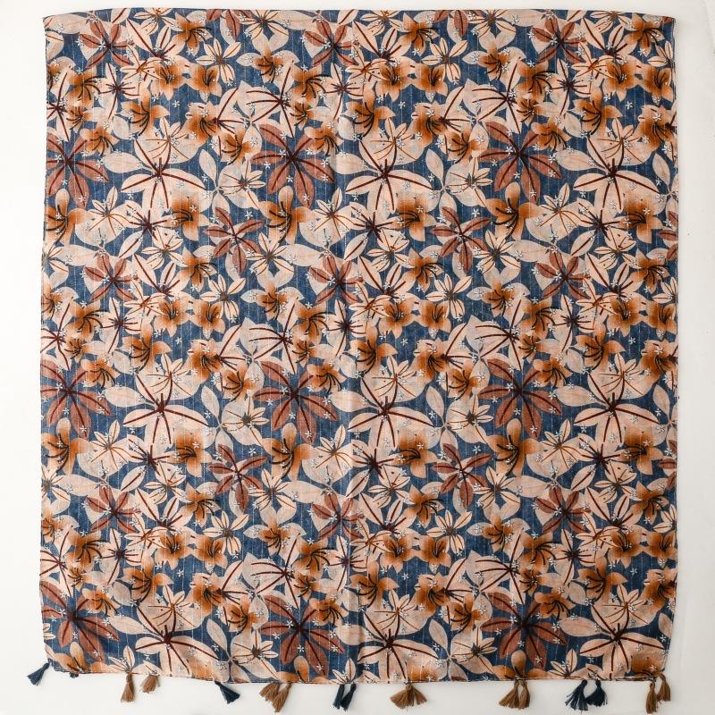 Cotton Linen Feeling Ventilate 88*180Cm Luxury Soft Women Viscose Scarf Female Shawl Tassel Muslim Hijab Pashmina