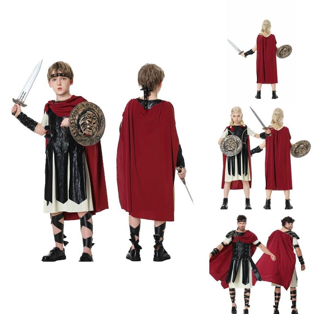 Halloween Costume Party Family Outfit Adult Male Knight Soldier Cosplay Dress Up, Roman Warrior" Characters)