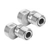 2pcs Multipurpose Stainless Steel Shower Connectors 360 Degree Swivels Designs for Flexible Water Flows Adjustment